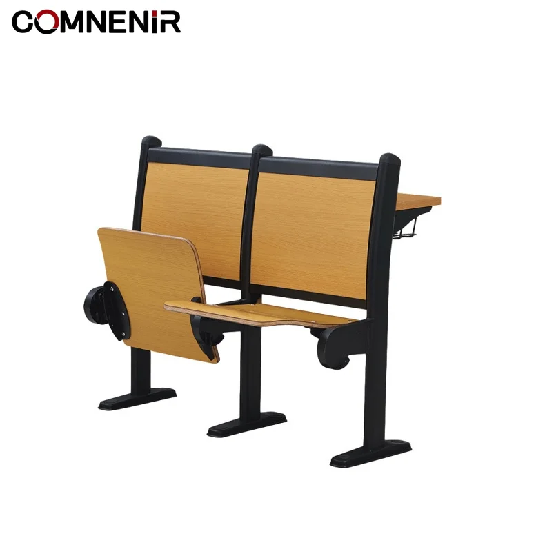 Modern Design Foldable Plywood University Lecture Hall Table and Chair College Furniture