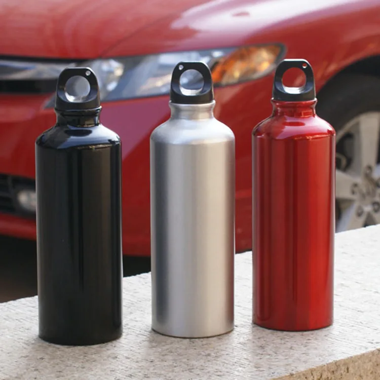 Easy Taking Outdoor Water Bottle Single Wall Aluminum Sport Bottle Drinking flask With Portable Lid Custom Logo