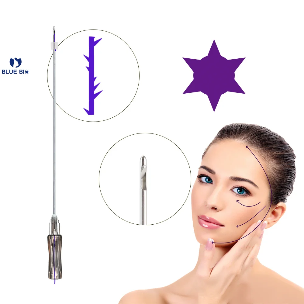 Ce Marked Wrinkle Remove 21g 90mm Hilos Pdo Korea Del Sur Blunt Cannula Cog 4d 6d Face Lifting Pdo Threads