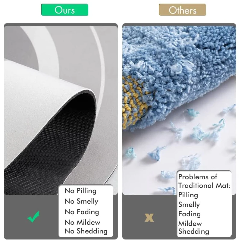 Супервпитывающие Нескользящие диатомные коврики для ванной абсорбирующие быстросохнущие диатомит мягкие