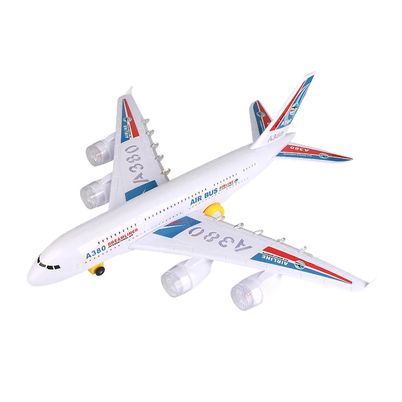 Low price B/O plastic electric plane model toy for kids with light music