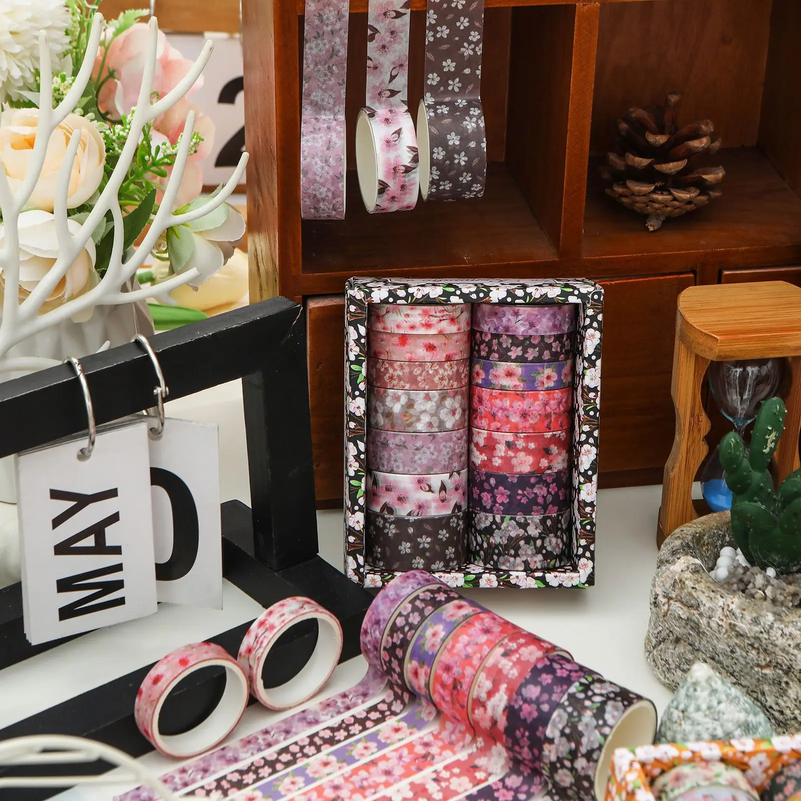 14 rolls cherry blossoms washi masking tape set for diy handcraft journaling decoration japanese style tapes