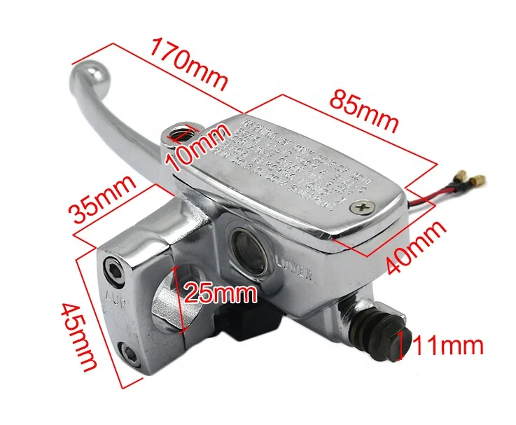 New 1 Inch 25mm Universal Motorcycle Brake Master Cylinder Hydraulic Clutch Lever Left & Right One Set