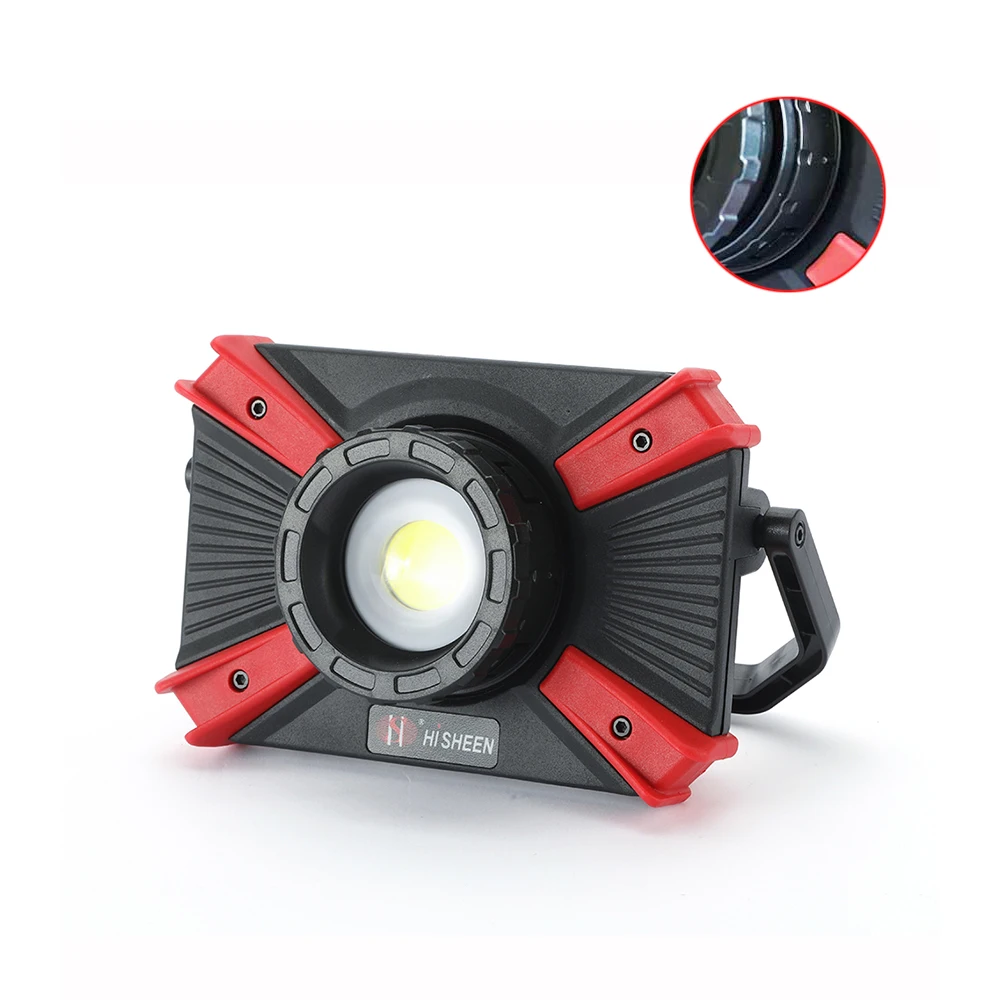
China suppliers OEM aluminum waterproof mobile power working lamp with rotating handle 