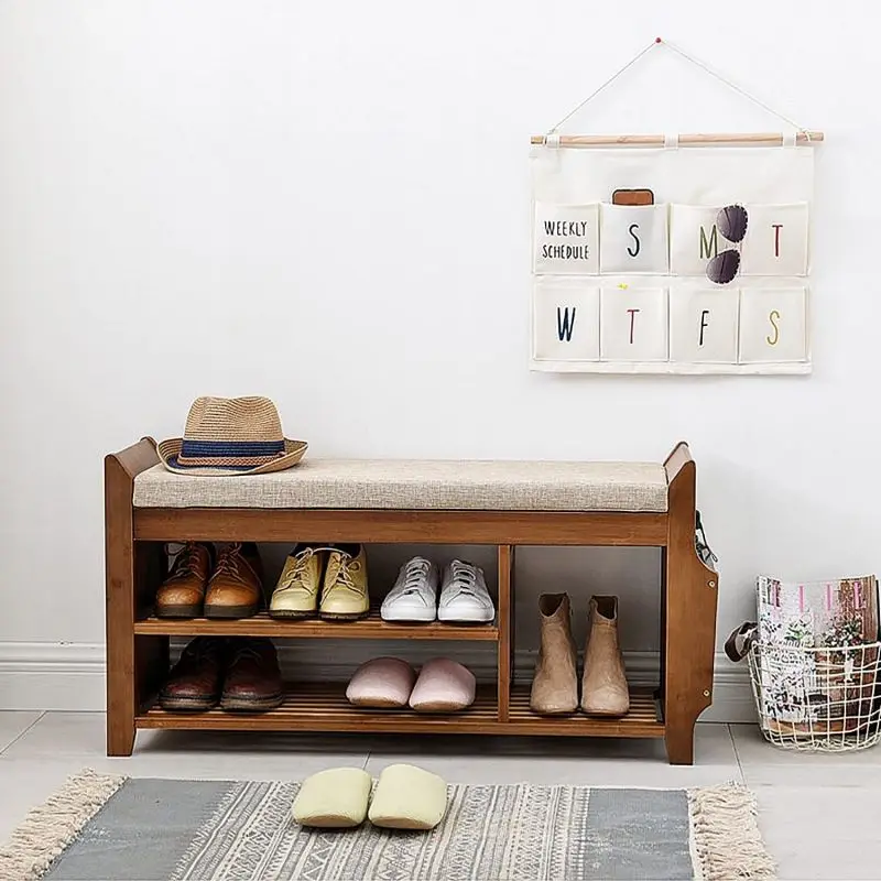 Multi-layer Storage Shelves Cabinet Modern Shoe Organizer Simple Modern Shoe Storage Cabinet Home bamboo shoes rack