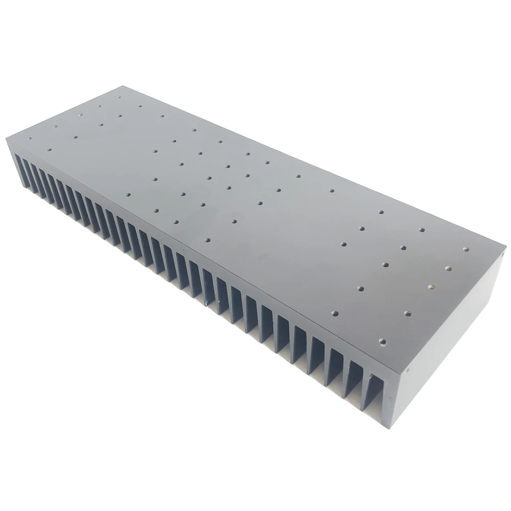 Black Body Color Large Aluminum Heat Sink 301(W)*40(H)*100(L)mm 6063 T5 Custom Extruded Heatsink For LED light
