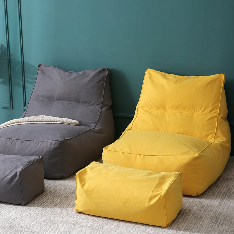2021 Home Furniture Modern Floor Chair Indoor Outdoor Lounger Chair Bean Bag Foam L Shape Sofa
