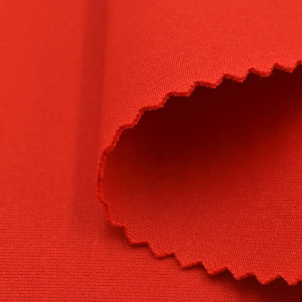 Wholesale Cheap Price White Plain Dyed Knit Fabric Weft Polyester Scuba Double Knit Suede Fabric