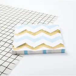 5 inch Decorative Beverage Cocktail Paper Napkin,Gold Foil Strip Dot Serviette Sliver Foiled For Home Hotel Restaurant