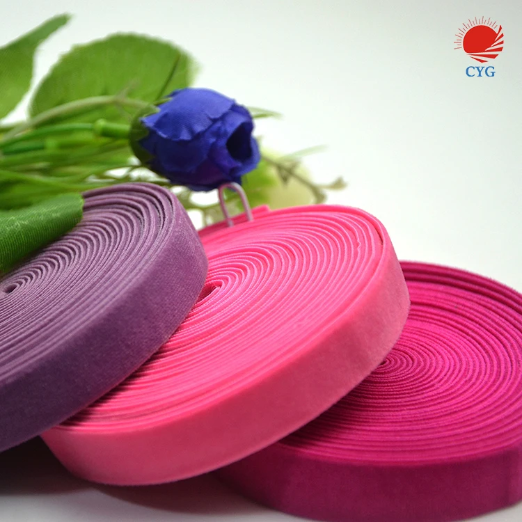 15 mm Wholesale Elastic Velvet Tape/velvet Trim/velvet Ribbon Elastic Velvet Tape