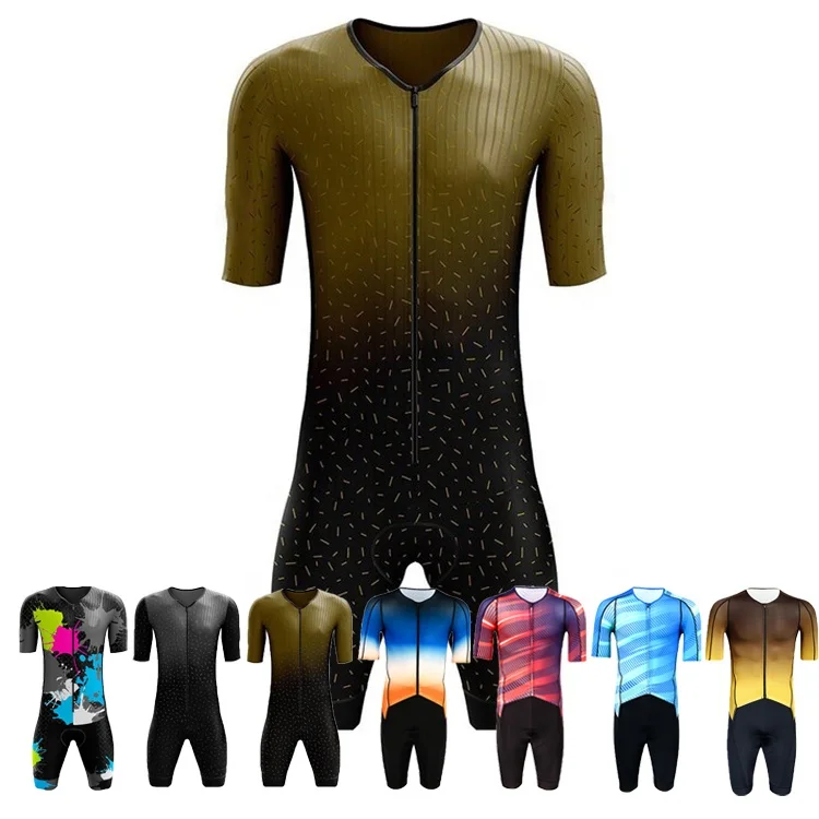 New Style Men Short Sleeve Triathlon Clothing Men Custom Triathlon Bike Bicycle Suit Triathlon Skin suit