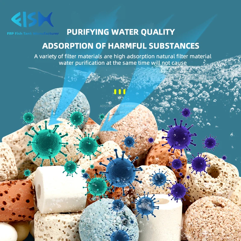 Factory direct sale Resun Used to filter  filtration material aquarium glass ceramic ring coral bone volcanic stone filter stone