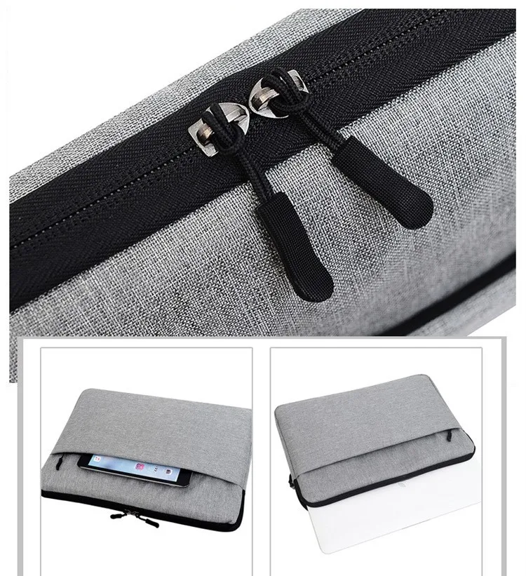 Promotional Simple Pure Color Velvet Lining Briefcase Business Tablet Notebook Computer Waterproof Laptop Bag Case Sleeve