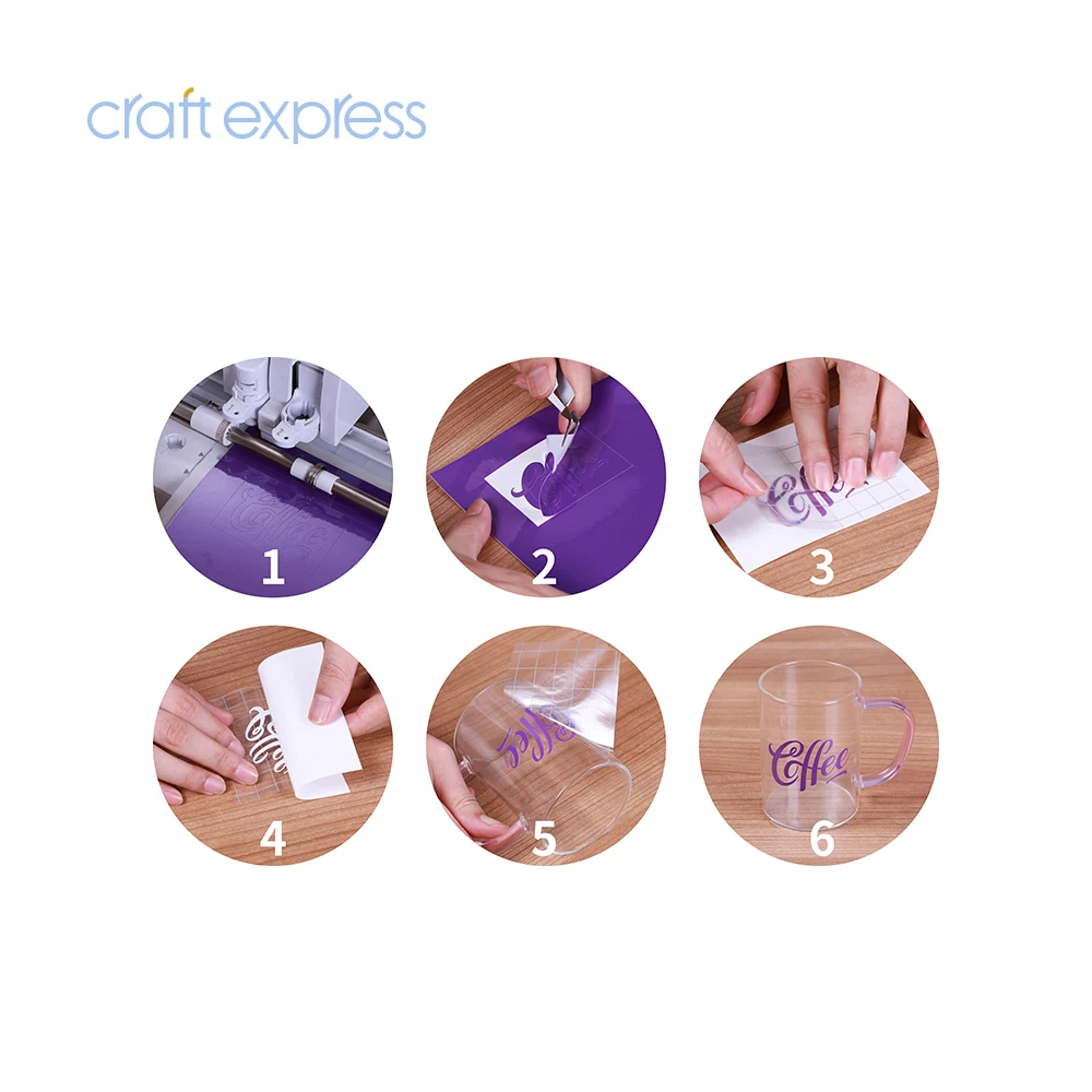 Крафт экспресс оптовая продажа 10 листов винил Cricut разноцветные клейкие виниловые листы упаковка крафт материал