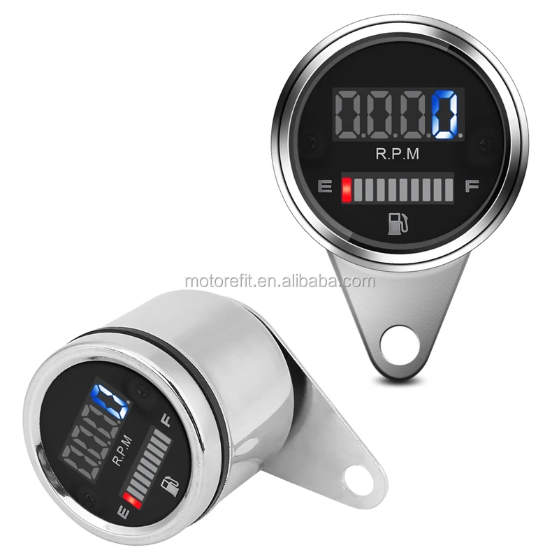 RTS 12 V motorcycle tachometer Meter LED Backlight LCD motorcycle Speedometer digital level gauge oil 12RPM