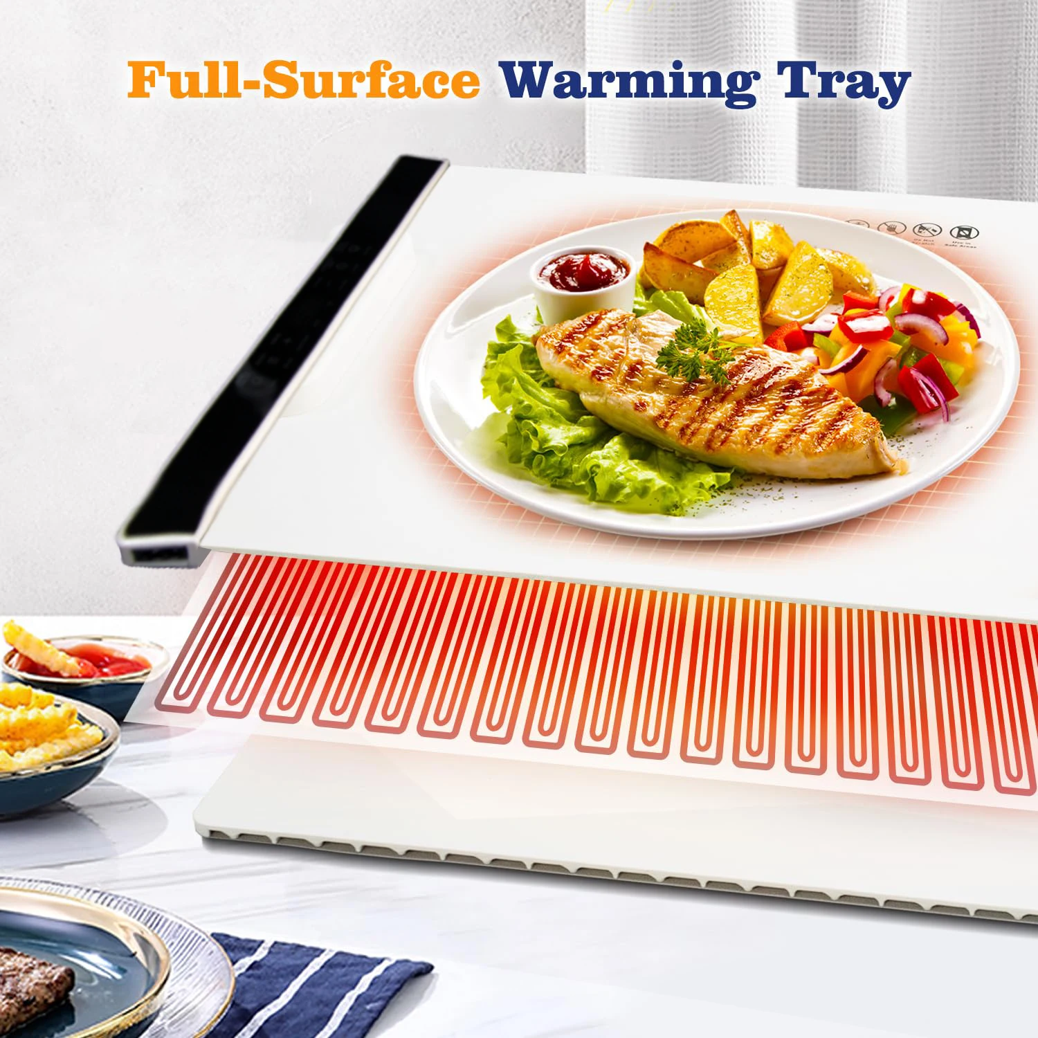 Fast Heating Food Electric Warming Tray Folding Hot Plate Placemat Silicone Food Warming Mat with Adjustable Temperature