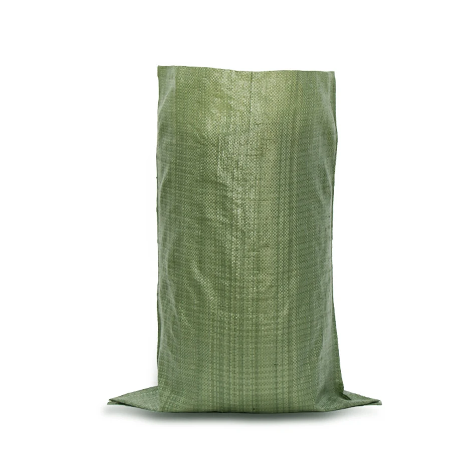  Оптовая продажа недорогой переработанный полипропиленовый мешок для песка цементный зеленые мусорные полипропиленовые тканые мешки