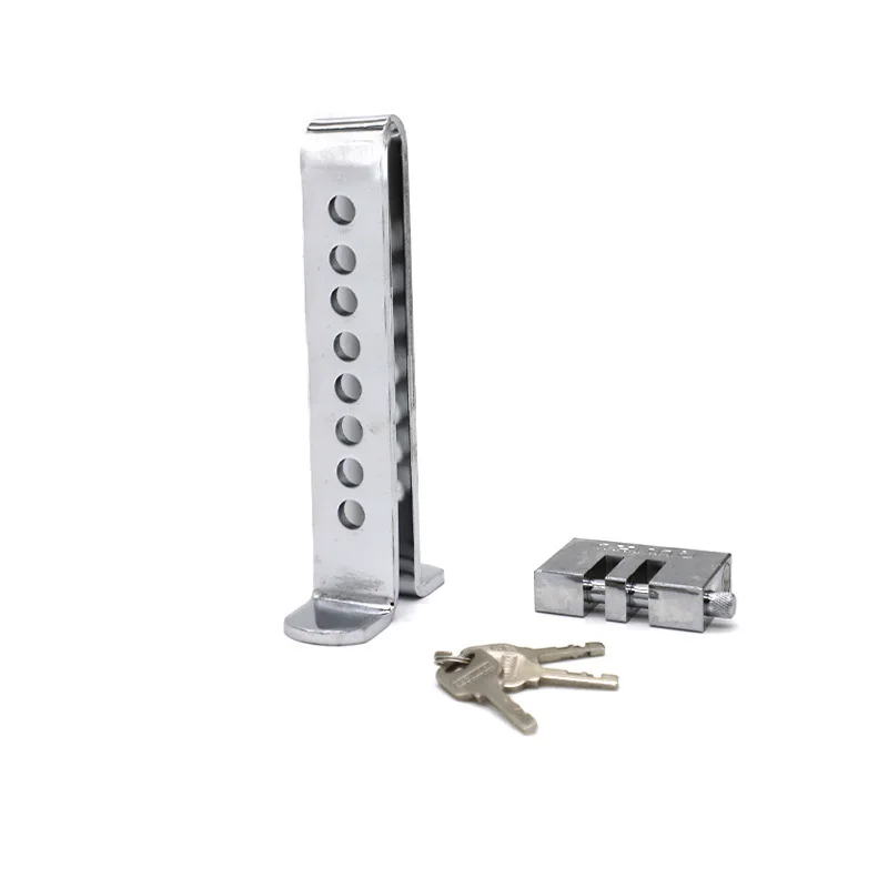 2024 Auto Security Stainless Steel Steering Wheel & Pedal Locks Clutch & Brake Pedal Anti-Theft Device with 3 Keys