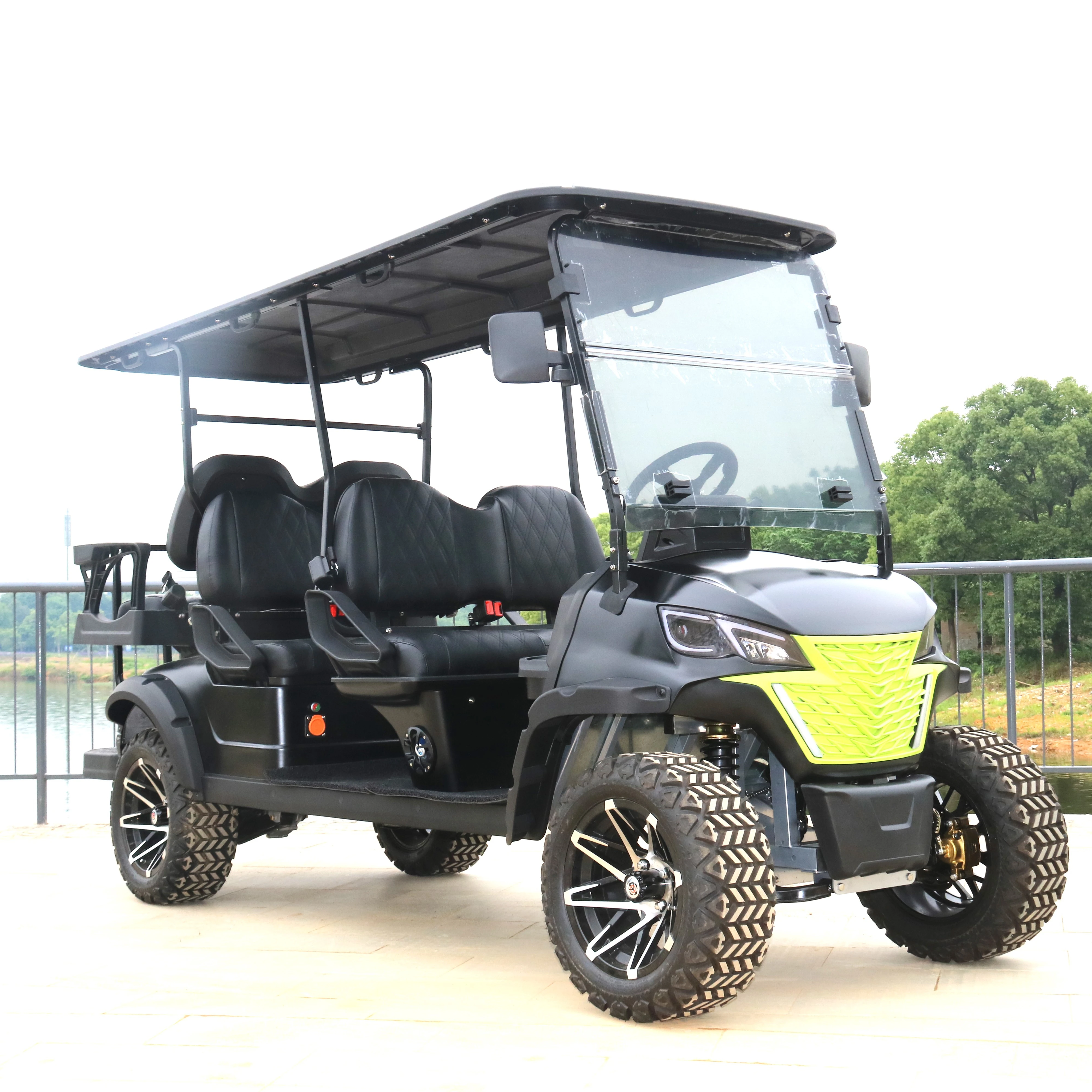 High Endurance 4 Wheel Golf Cart Battery Lithium Outdoor Zone Electric Golf Cart With Doors
