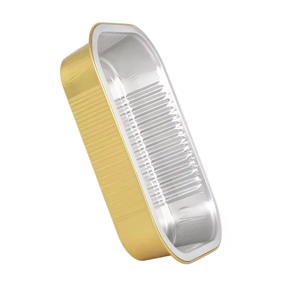 High Quality rectangular Aluminum Food Storage Container Bakery Supplies Foil Box for Food Storage & Container