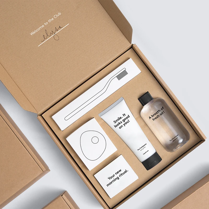 eco-friendly kraft paper custom logo personal care skin care packaging box corrugated express mailer shipping boxes