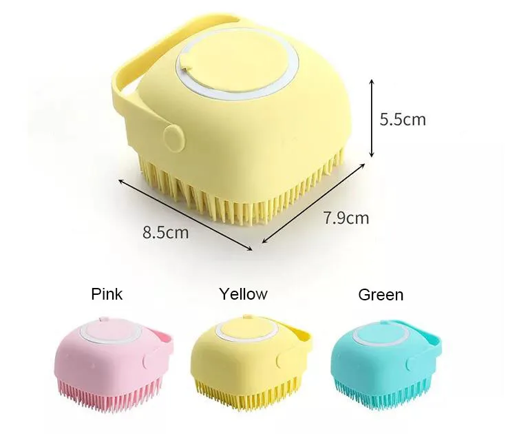 Soft and Safe Baby Bath tools Silicone Liquid Bath Brush Scalp massage Shampoo brush