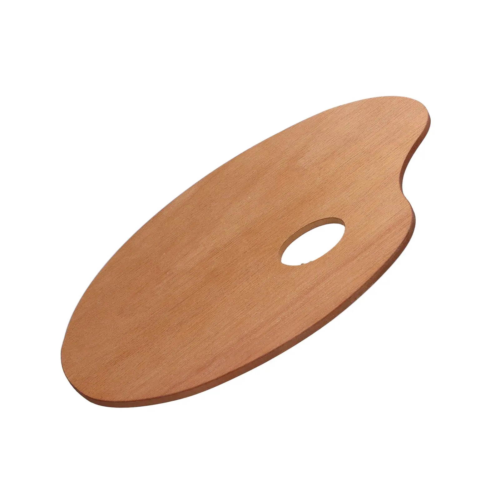 Wood Paint Palette Wooden Artists Palette with Thumb Hole Oil Painting Acrylics Paint Oval Painting Palette Tray for Adult