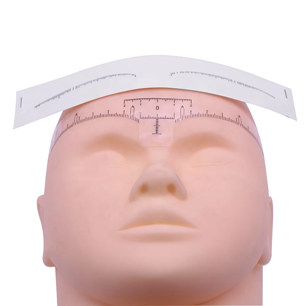  Одноразовые наклейки линейка для бровей/мягкие Microblading измерительные инструменты бровей Макияж