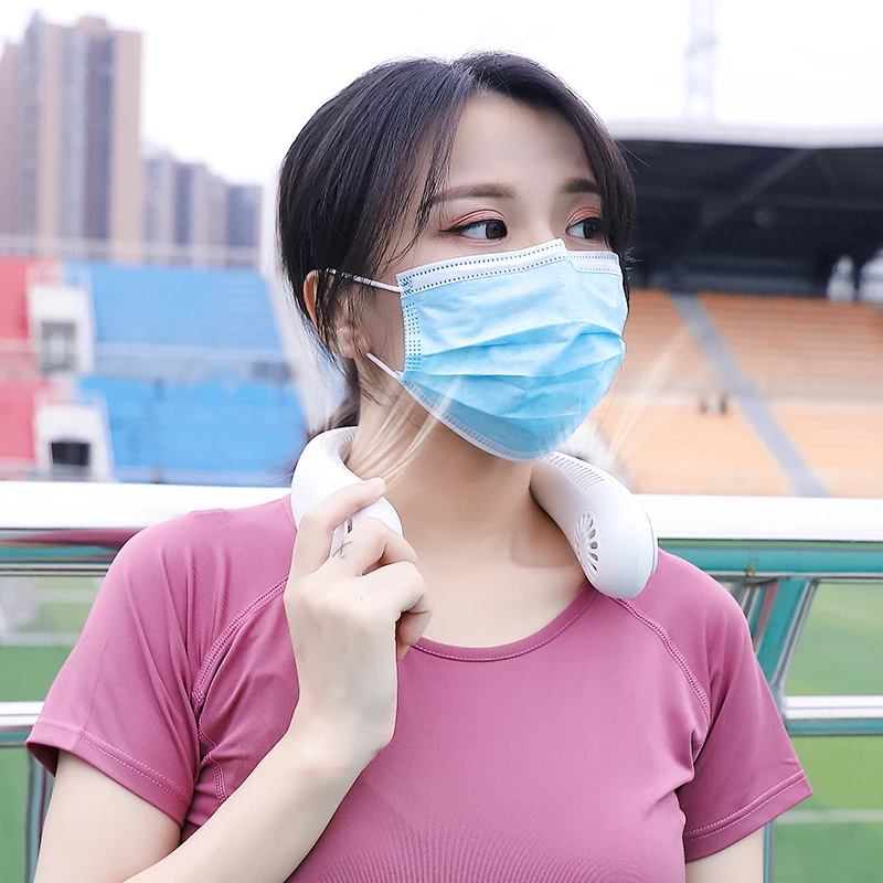 2022 NEW Portable Neck Cooling Fan mini rechargeable cooling hanging fan for indoor outdoor activity