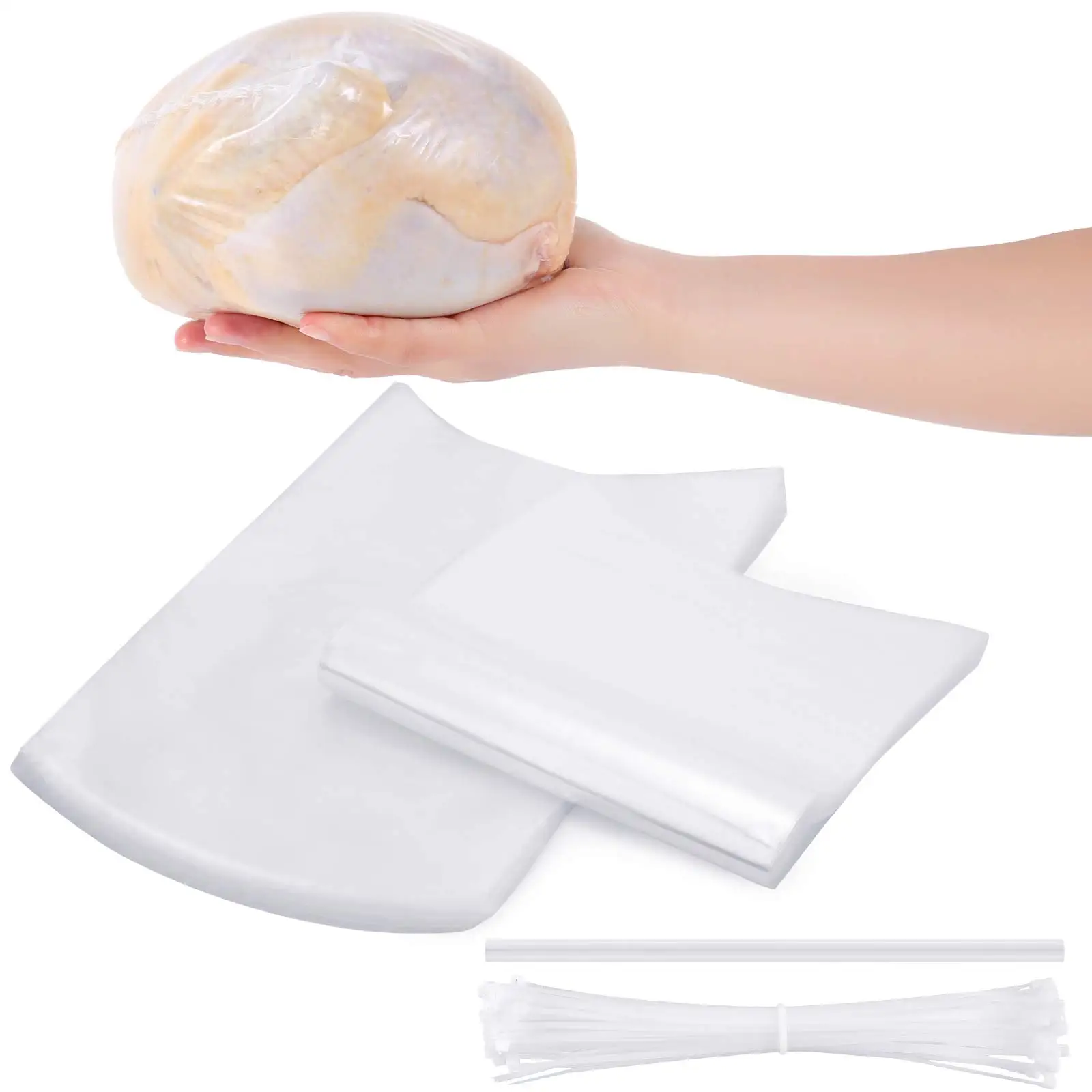 High Water Resistance Food Grade Plastic Packaging Heat Shrink Wrap Bag For Frozen Food Poultry