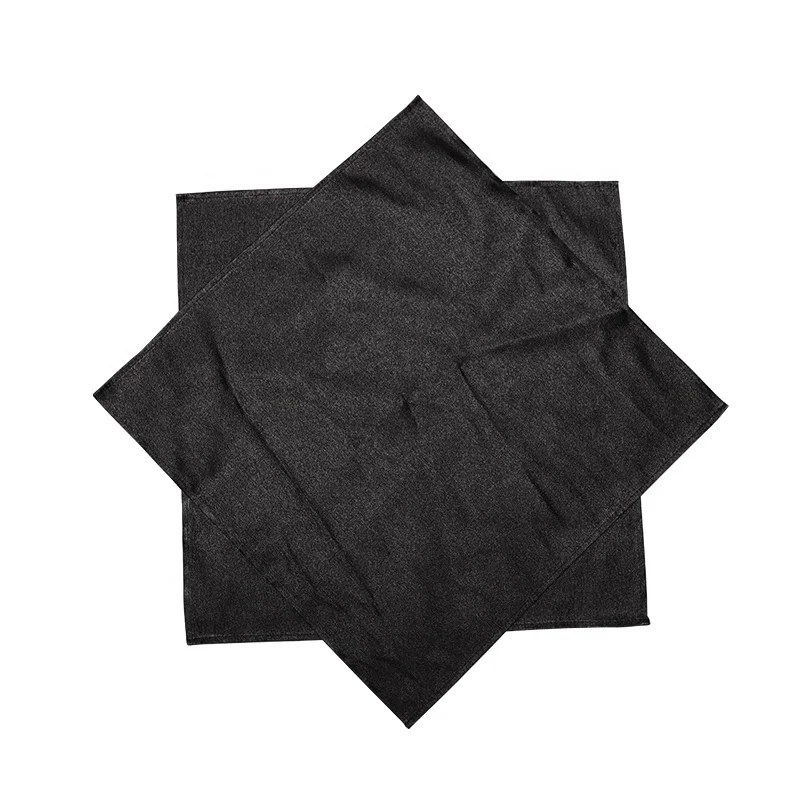 Custom Black Luxury Wedding Dinner 100% Polyester Metallic Table Napkin