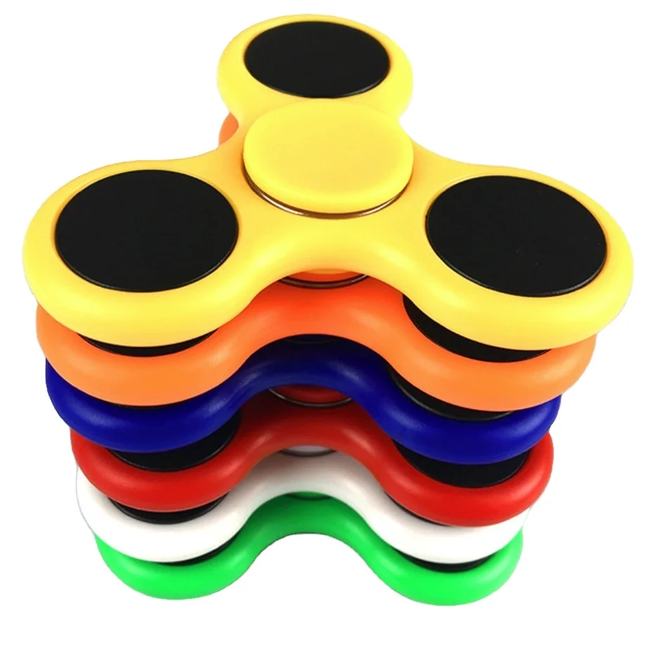 Personal Fashion Smart Office Built-in Light Plastic Triangle Fingertip Twisted Flash Relieving Worry Fingertip Gyro Plastic