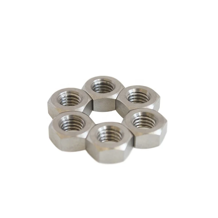 Corrosion resistant DIN934 M8 hex Gr5 TC4  Ti-6al-4v titanium alloy nuts
