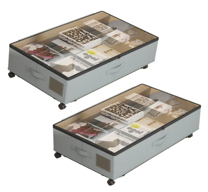 Wholesale Custom Good Price Fabric Storage BIns Under bed Storage organizer Large Volume Storage Boxes With Wheels