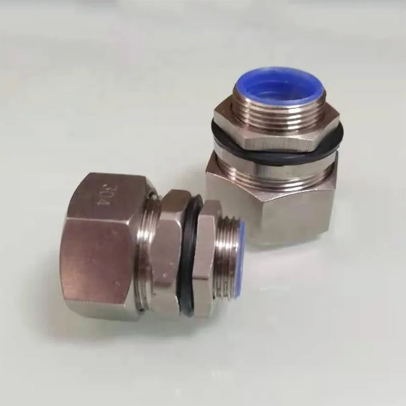 Hot Sale SS316 25MM M thread Flexible Conduit Adapter Connector Liquid Tight Flexible Pipe Connector