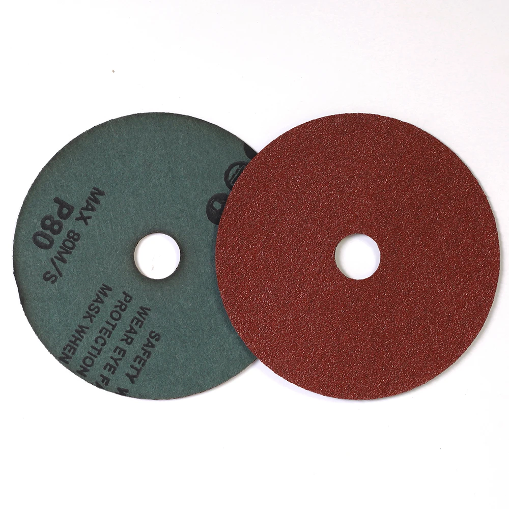5inch High Quality polishing stainless steel woods fiber disc aluminum oxide Thickness abrasive grinding disc
