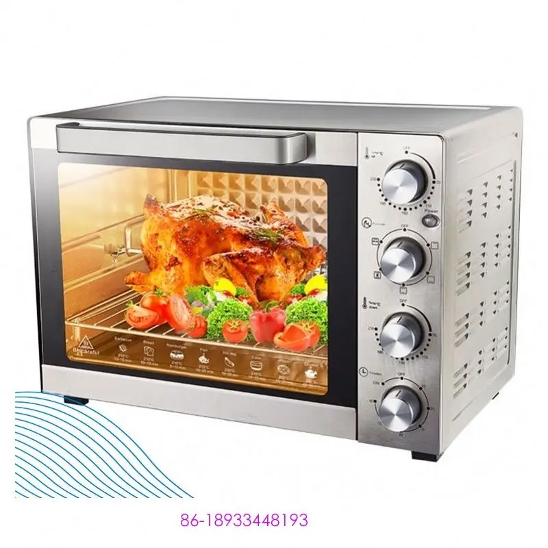 Черная Печь Для Выпечки Пиццы, Заводская розетка, домашняя выпечка из нержавеющей стали, горизонтальный кебаб, выпечка торта, Многофункциональный механический таймер