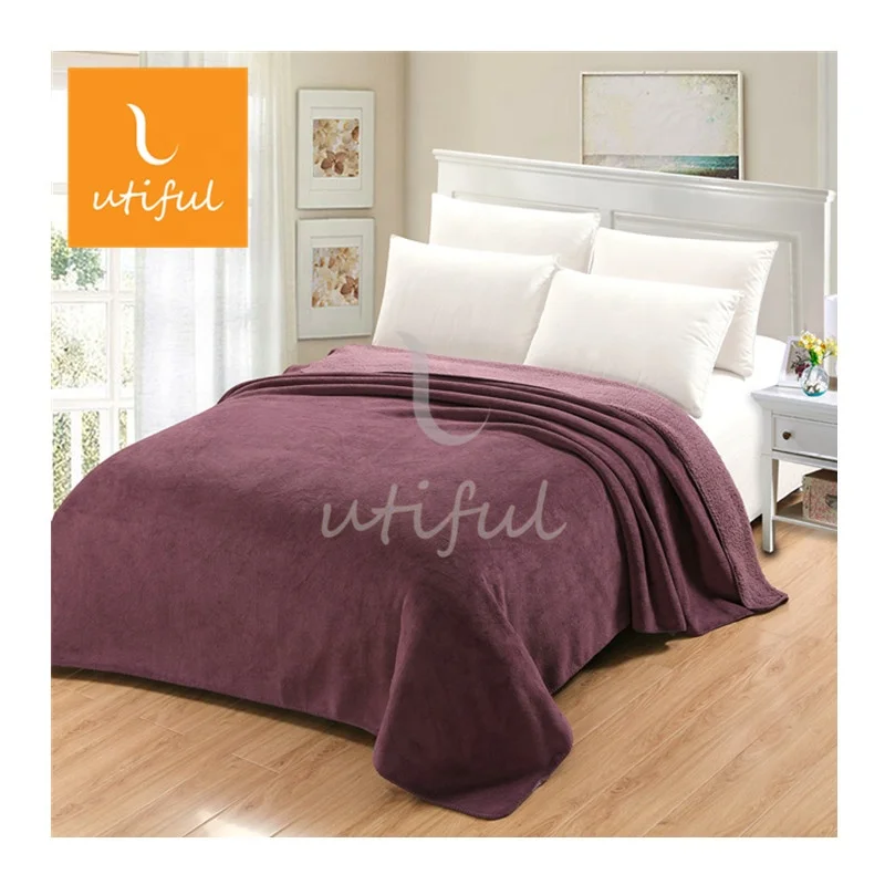 Autumn Winter 2020 Bedding Warm Double Layers Coral Fleece Blanket