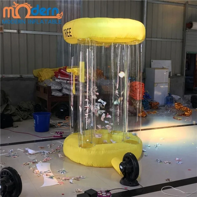 Factory Wholesale Portable Inflatable Grab Money Machine Inflatable Cash Cube Machine