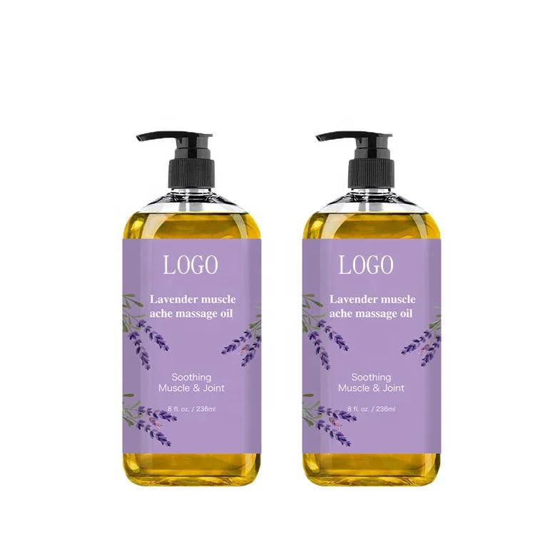 Wholesale Private Label Pure Natural Organic Lavender Relaxing Anti Cellulite Body Skin Massage Body Oil
