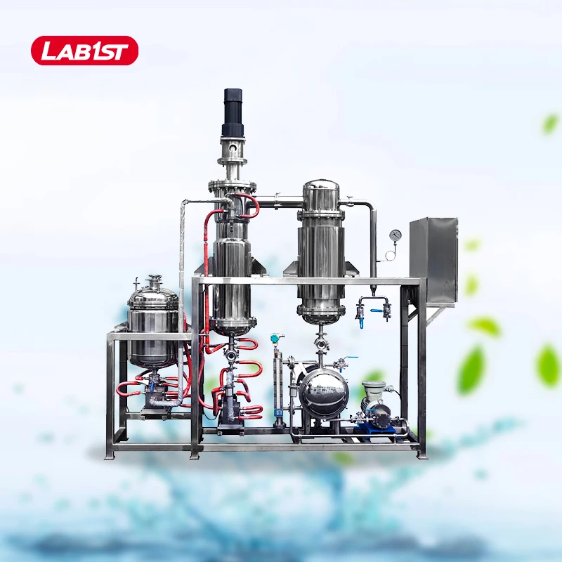 Lab1st vacuum chemical stainless steel evaporation metal thin wiped film evaporator price low operation temperature lab