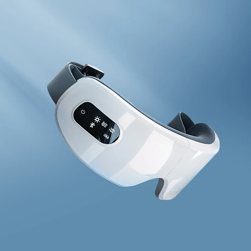 
2021 Hot Sell White Electric 4D Foldable Eye Massager With Heat Apparatus Facial Shield Massage Vibrator With Musical Function 