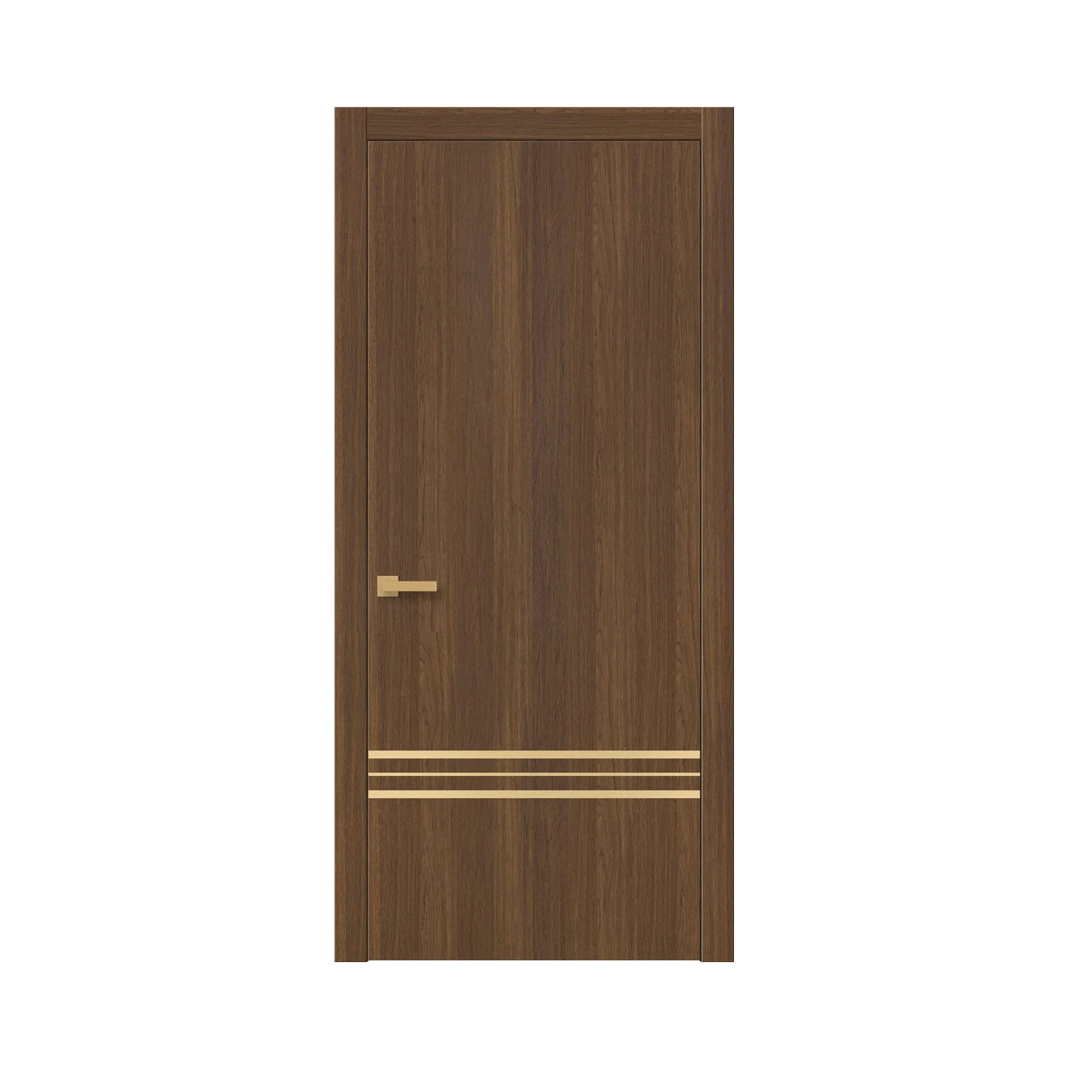 Modern Design MDF Paint-free Melamine Wooden Interior Door For Apartment Using