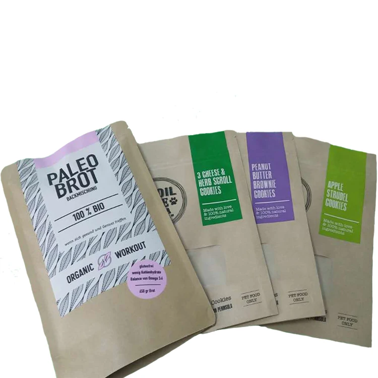 three side seal bag with zipper or without zipper