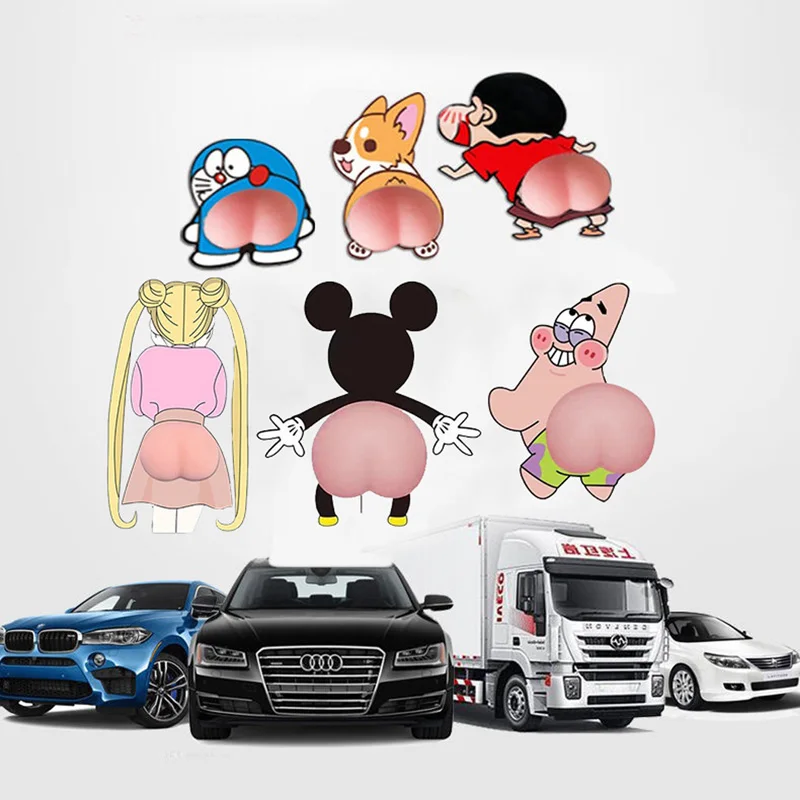 OXGIFT Wholesale custom funny decoration door 3d anime car sticker