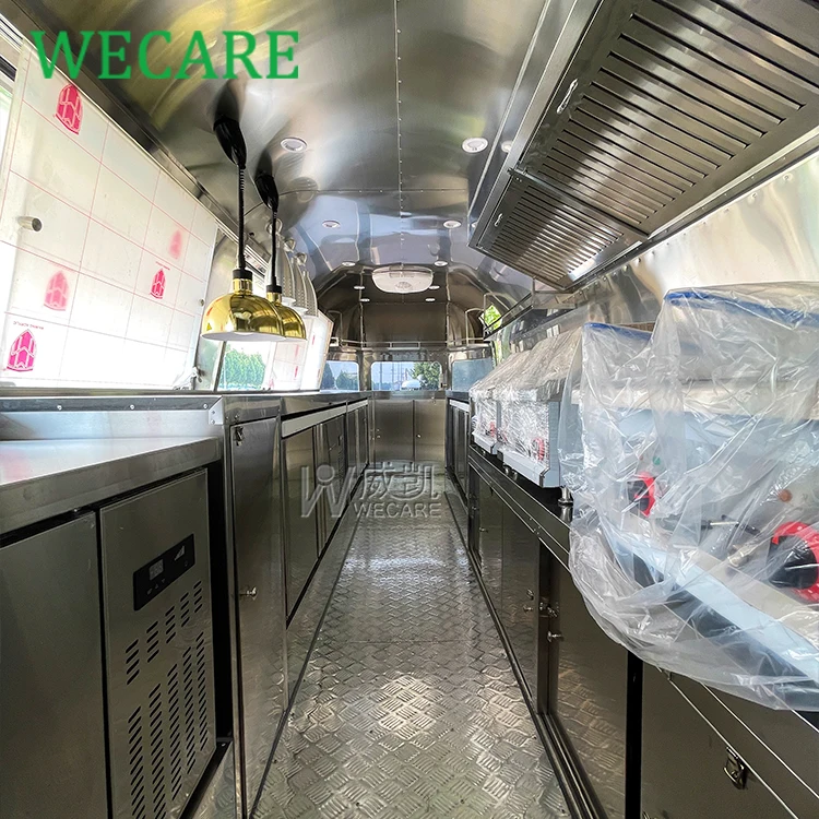 WECARE Carritos De Comida Shawarm Bakery Coffee Truck Trailer Fully Equipped Restaurant Airstream Food Trucks for Sale in USA