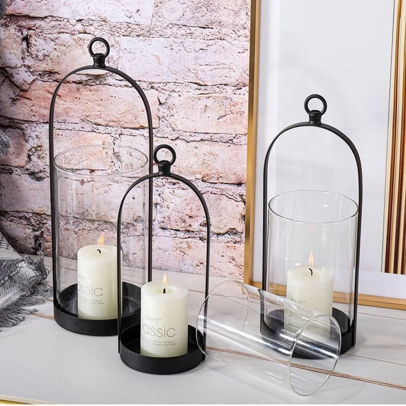 High Quality Iron and Glass Candelabra for Home Decor Elegant Candlestick Holder for Dining Table & Christmas Decor