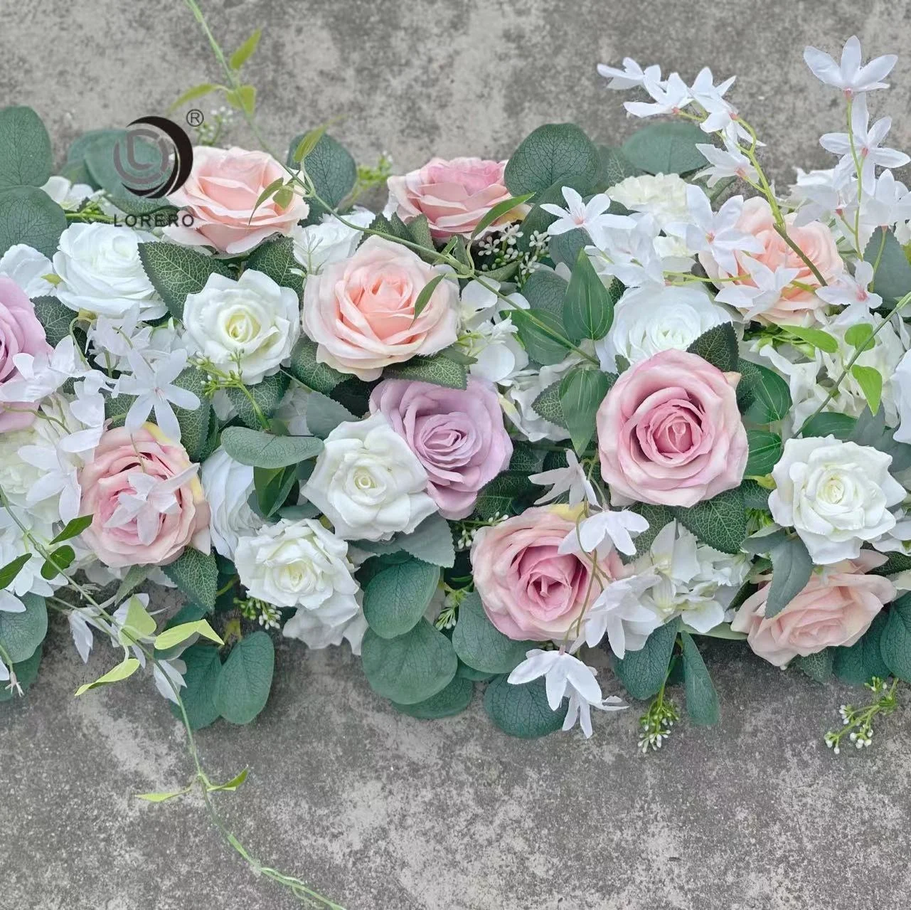 Wedding Supplies Silk Flower Table Runner White 1m  Flowers for Decoration Wedding Artificial