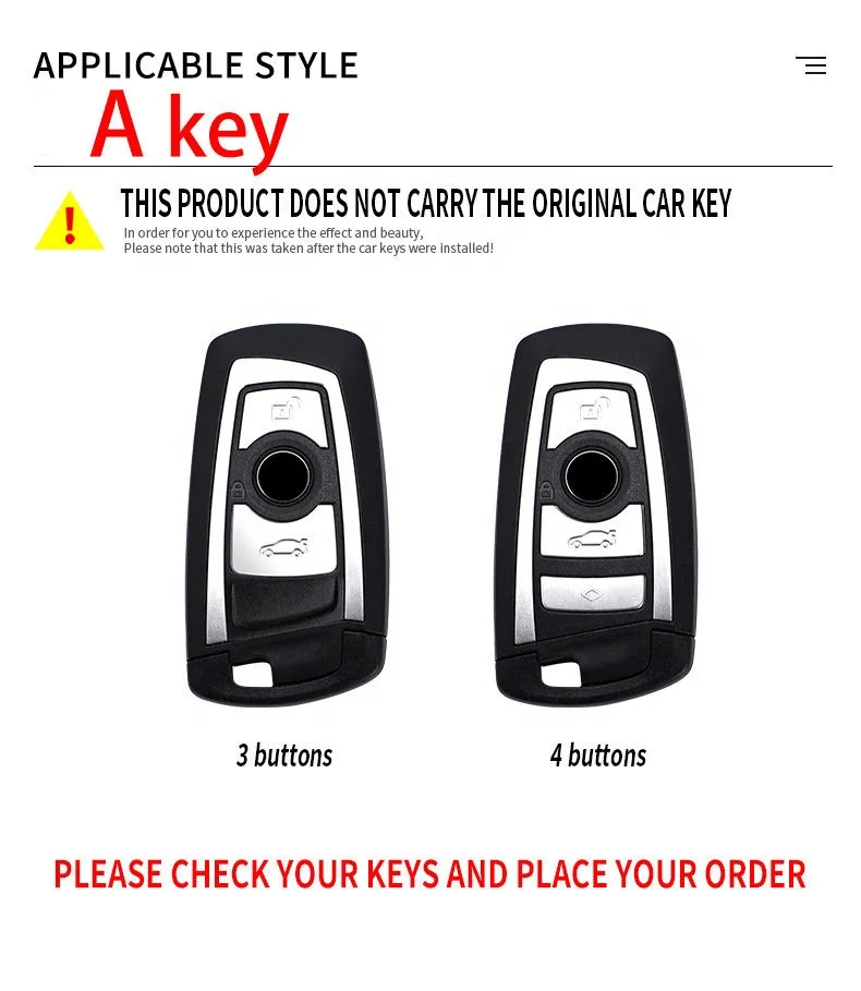 Factory Supply Remote Key Case Carbon Fiber Abs Car Key Cover For Bmw 1 3 5 7 Series X1 X3 X4 X5 F10 F15 F16 F20 F30 F18 F25 M3