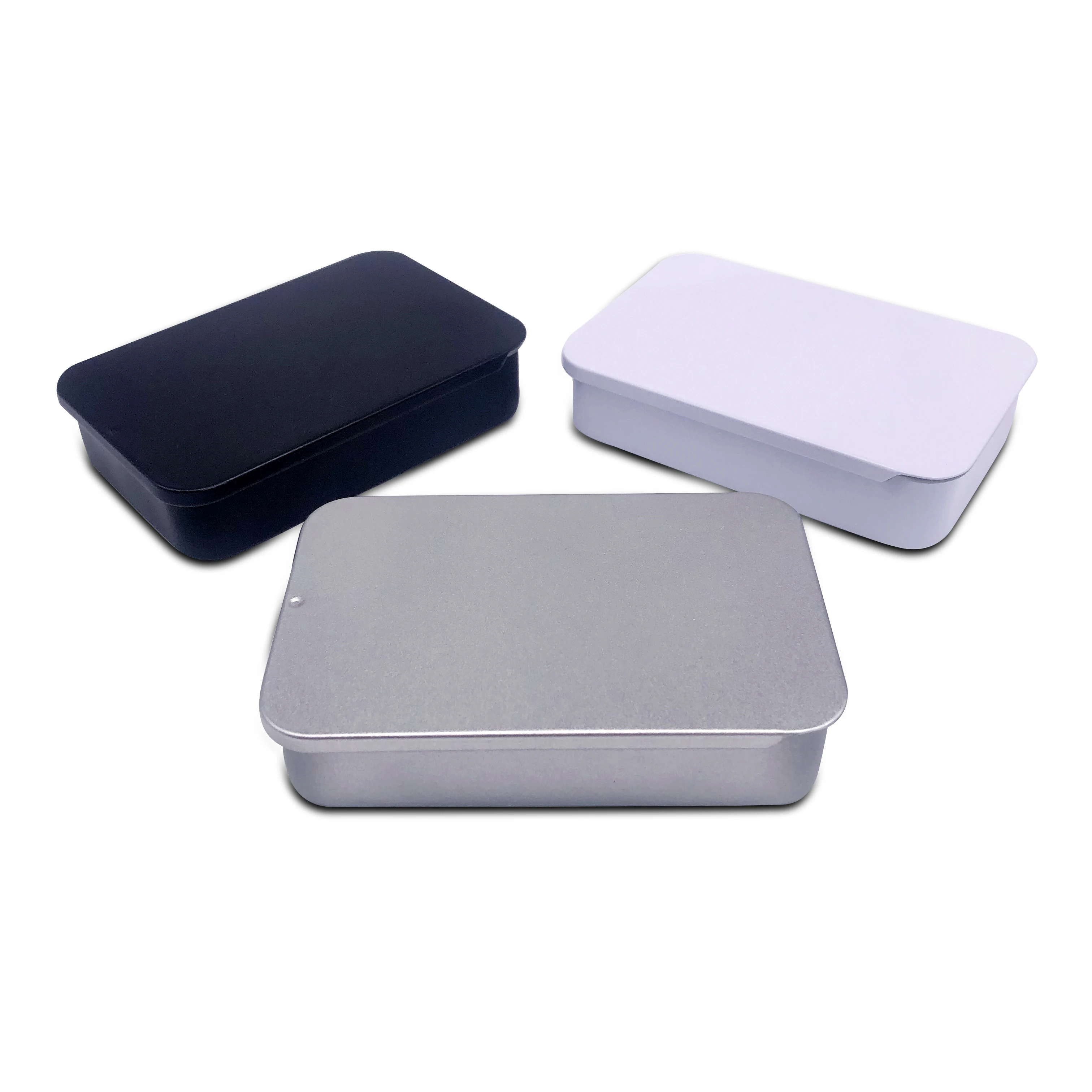 2024 Hot sales snus tin box metal mini square tin box  with slide  tin box with lid